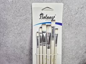 Pack 6 pinceles mgo blanco 